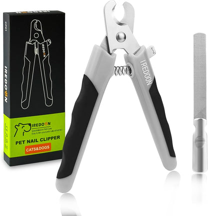 Dog Nail Clippers and Trimmers with Nail File, Ultra-Sharp 4CR13 Stainless Steel Blades Pet