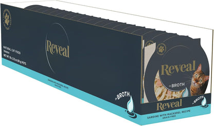 Reveal Natural Wet Cat Food, 18 Count, Grain Free, Limited Ingredient Cat Food Cups, Sardine with
