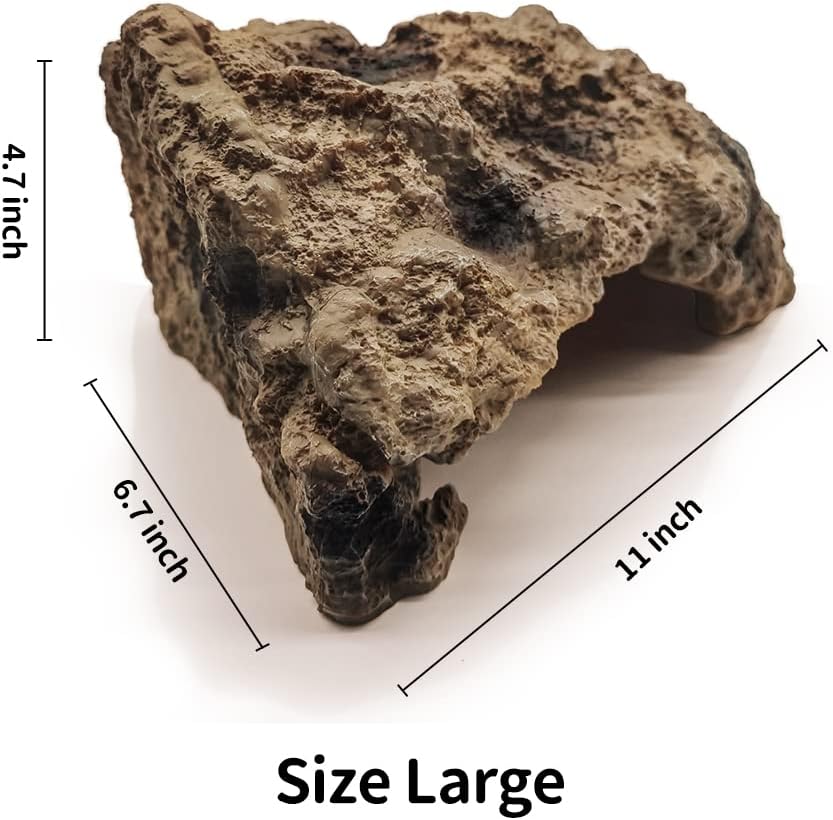 Reptile Simulation Rock Cave Hideouts Terrarium Habitat Décor Bearded Dragon Hideout for Turtles