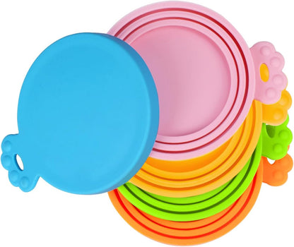 PetBonus 5 Pack Silicone Pet Can Cover Lids, Universal Size for Dog Cat Food, 1 fit 3 Standard Size