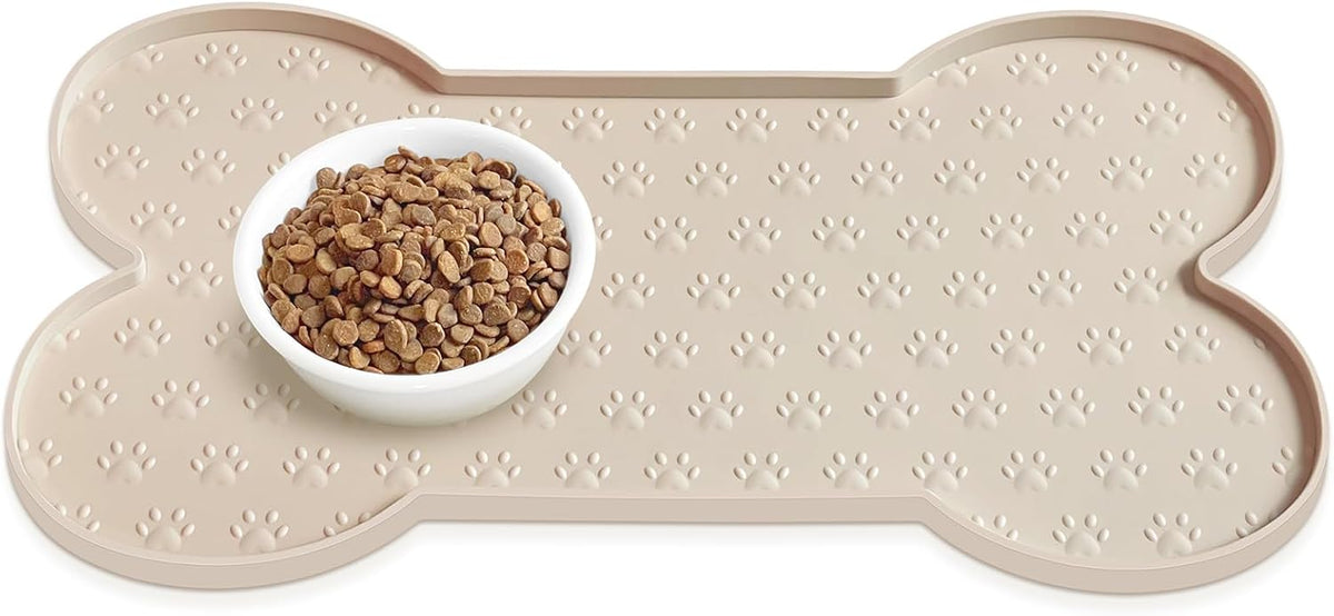 Dog Food Mat Anti-Slip Silicone Dog Bowl Mat Thicker Pet Placemat Waterproof Cat Feeder Pad with