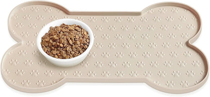 Dog Food Mat Anti-Slip Silicone Dog Bowl Mat Thicker Pet Placemat Waterproof Cat Feeder Pad with