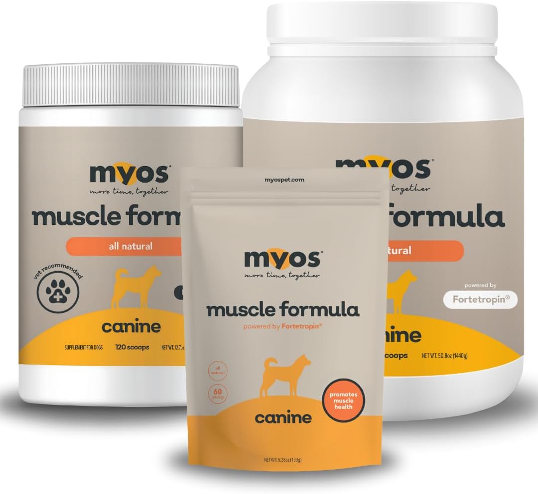MYOS Canine Muscle Formula - All-Natural Muscle Building Supplement - Helps Reduce Muscle Loss in