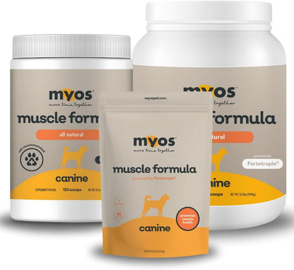MYOS Canine Muscle Formula - All-Natural Muscle Building Supplement - Helps Reduce Muscle Loss in