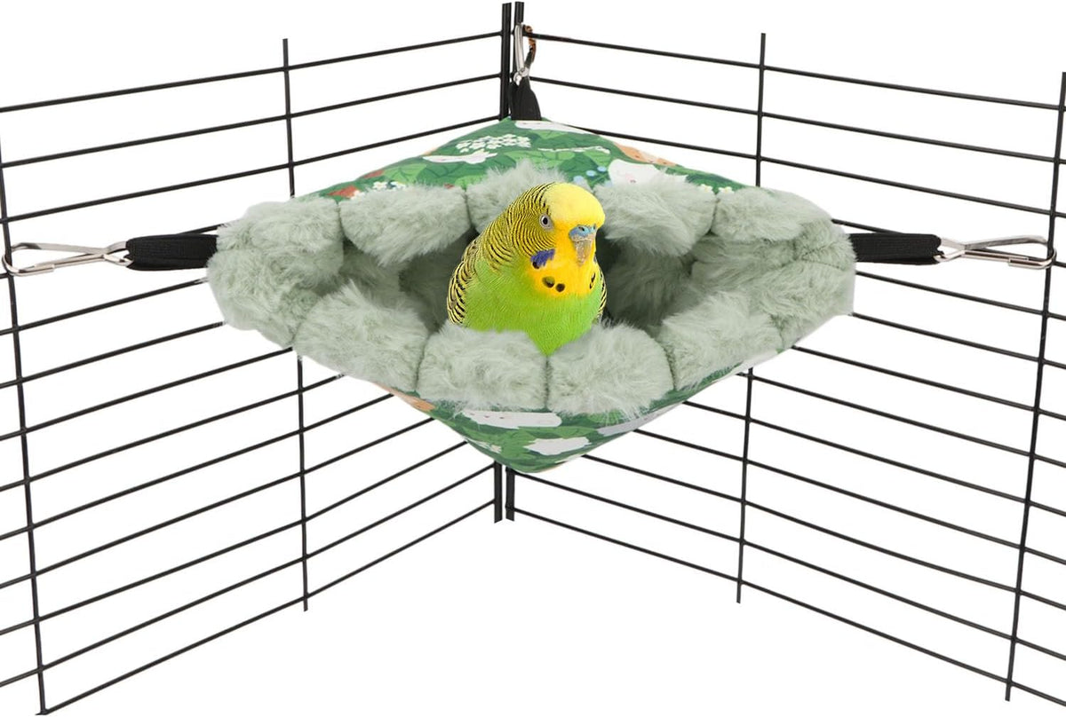 Wontee Bird Nest House Winter Warm Hanging Hammock Bird Bed Snuggle Hut for Parakeets Budgies