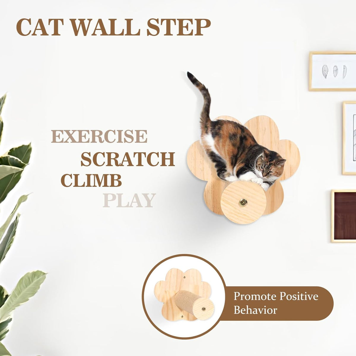 Cat Wall Shelves and Perches, Wall Mounted Cat Furniture with Hammock, Bridge, Tree, Steps and