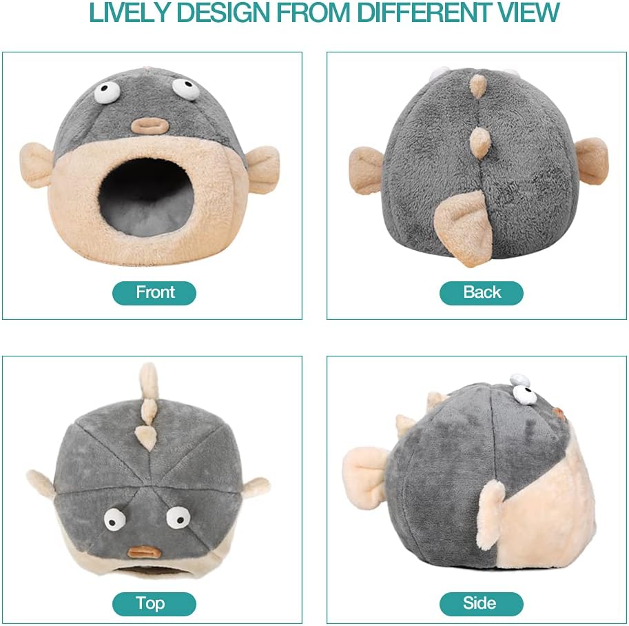 Cat Beds for Indoor Cats - Cat Bed Cave with Removable Washable Cushioned Pillow, Soft Plush