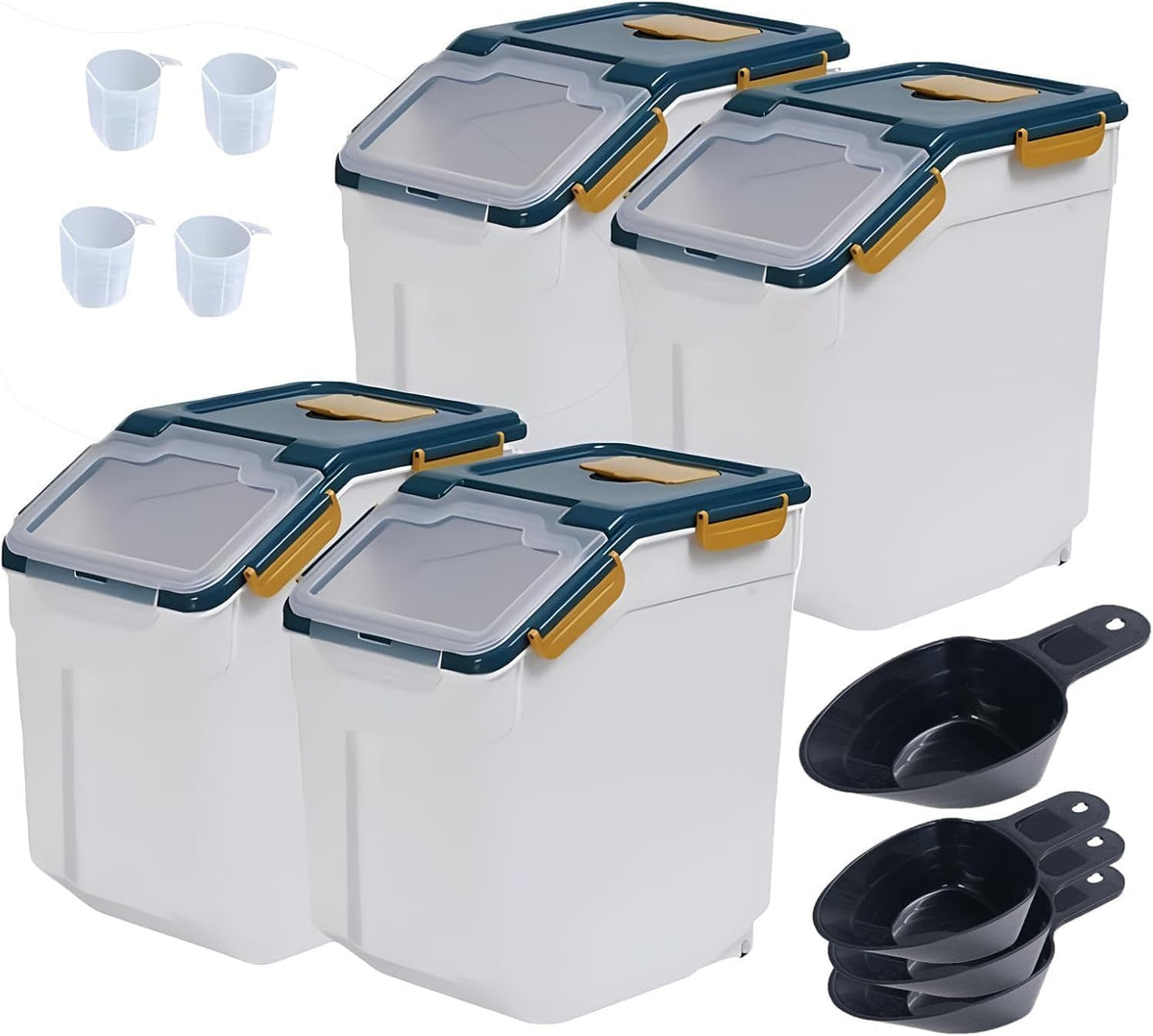 AnRui Large Flour Storage Containers 25Lbs Airtight Rice Storage Container BPA Free Kitchen Pantry