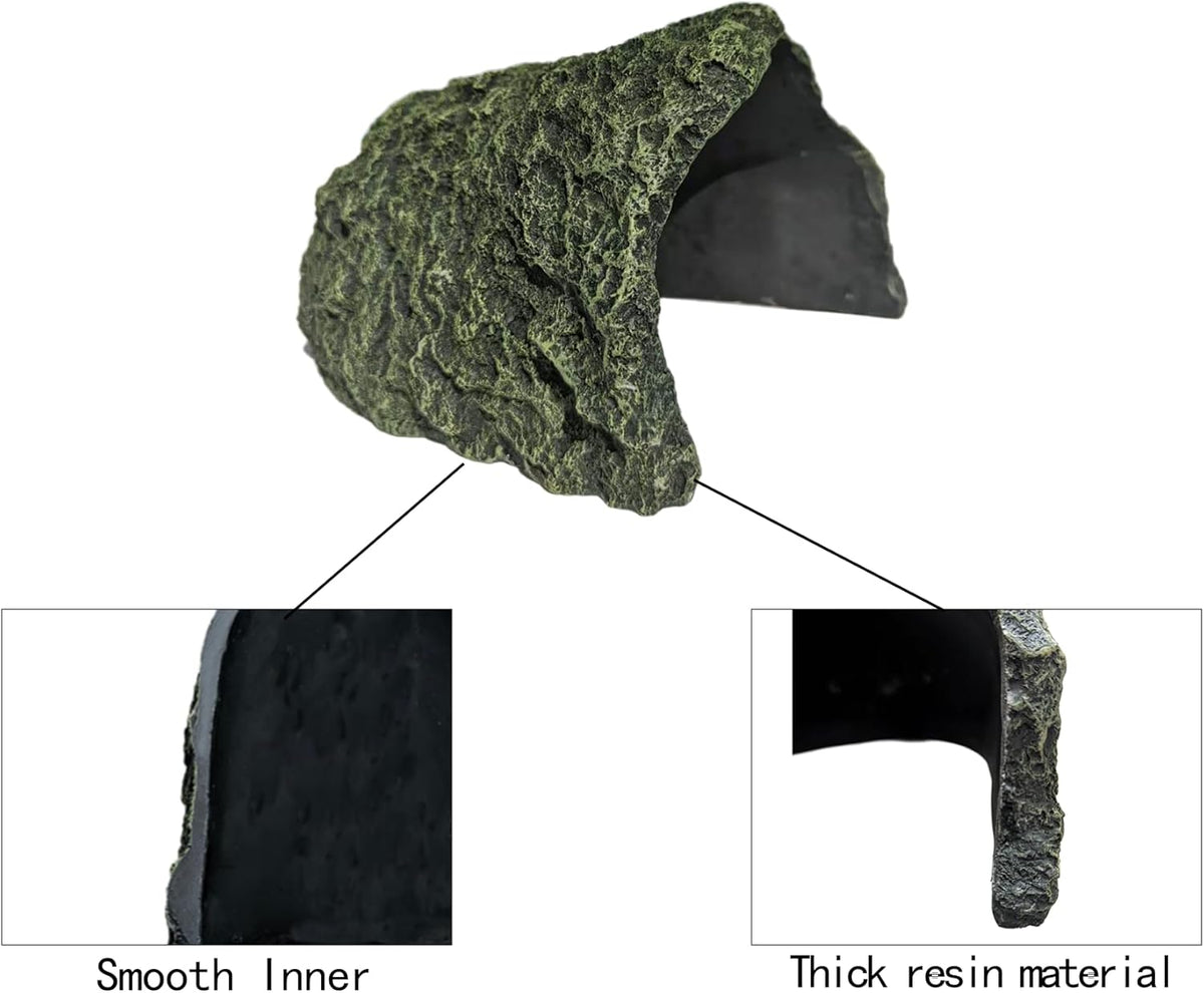 Oversize Resin Rock Reptiles Large Hideout Cave – Ideal for Turtles, Lizards, Bearded Dragons