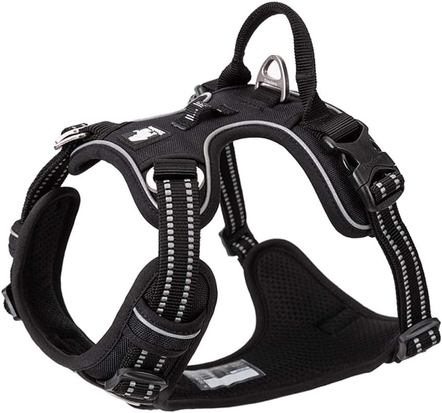 TRUE LOVE Dog Harness No Pull Nylon Reflective Pet Harness Adjustable Comfortable Control Step-in
