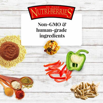 LAFEBER'S El Paso Nutri-Berries Pet Bird Food, Made with Non-GMO and Human-Grade Ingredients, for