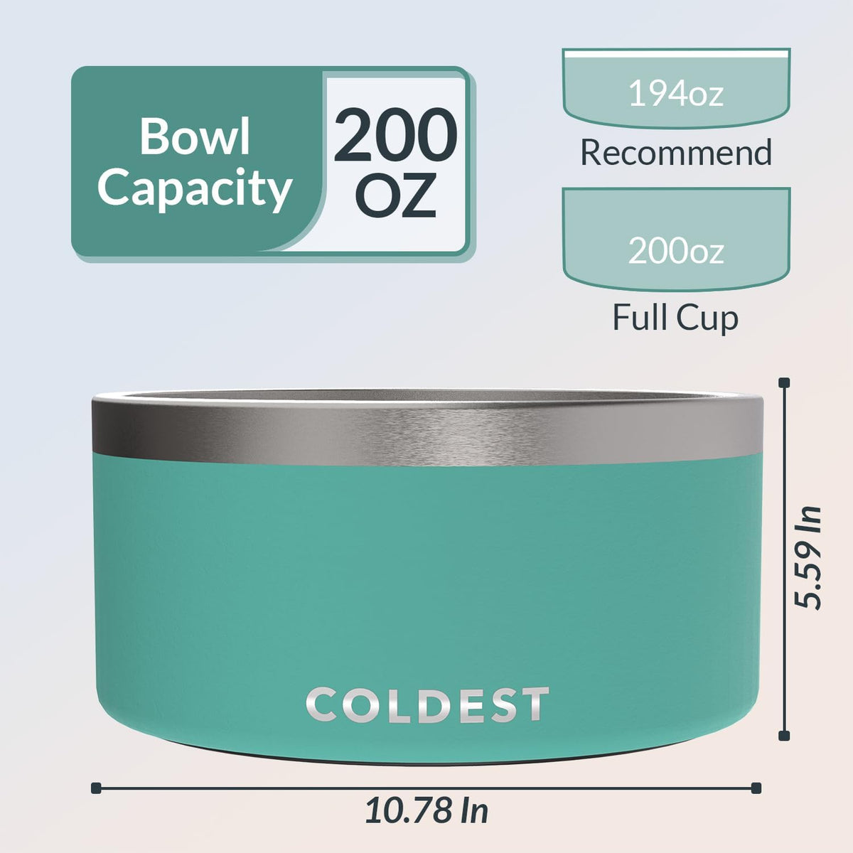 Coldest Dog Bowl - Anti Rust Metal, Non Slip, 3 Layers Insulated Stainless Steel Dog Bowls - Spill