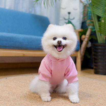 KOOLTAIL Basic Dog Hoodie - Soft and Warm Dog Hoodie Sweater with Leash Hole and Pocket, Dog Winter