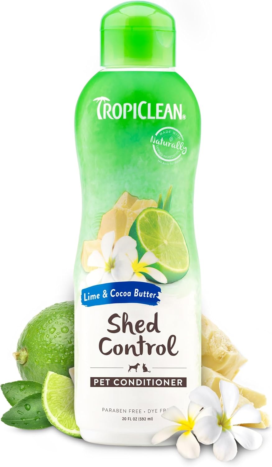TropiClean Deshedding Dog Conditioner, Reduces Shedding & Softens Coat, Puppy Safe, Made in the