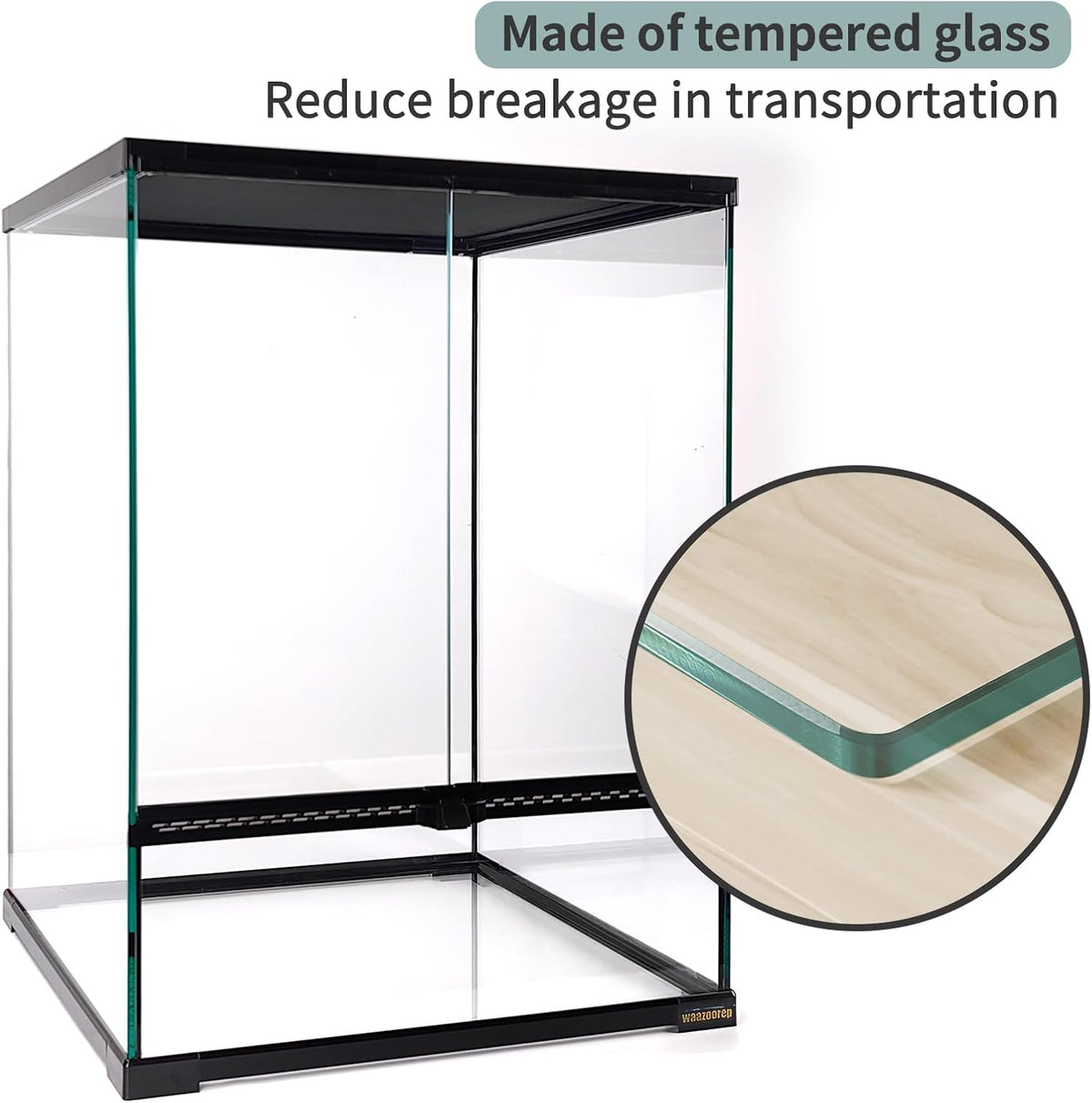 30 Gallon Tall Reptile Glass Tank Terrarium 18"x18"x24" Large Habitat Enclosure for