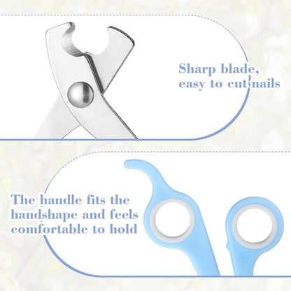 Lasnten 2 Pcs Bird Nail Grinder with Bird Nail Clipper Bird Nail Trimmer Bird Nail File with LED