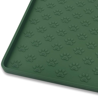 Ptlom Pet Placemat for Dog and Cat, Waterproof Silicone Pet Feeding Bowl Mats for Food and Water