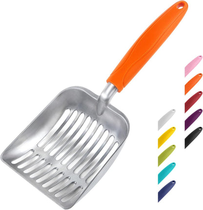 WePet Cat Litter Scoop, Aluminum Alloy Sifter, Kitty Metal Scooper, Deep Shovel, Long Handle, Poop