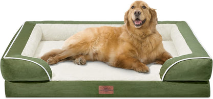 Comfort Expression Orthopedic Bolster Dog Beds Extra Large, XL Dog Beds Waterproof Dogs Beds