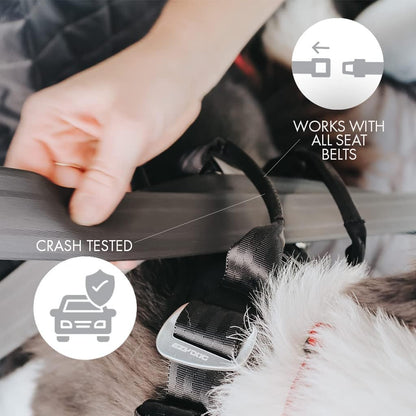 EzyDog Drive Dog Car Harness – Crash Tested and Certified (US-FMVSS 213) Dog Seat Belt Harness for