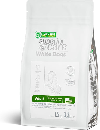 Nature's Protection Superior Care White Dogs Dry Dog Food - High Protein, Tear Stain Dog Food for