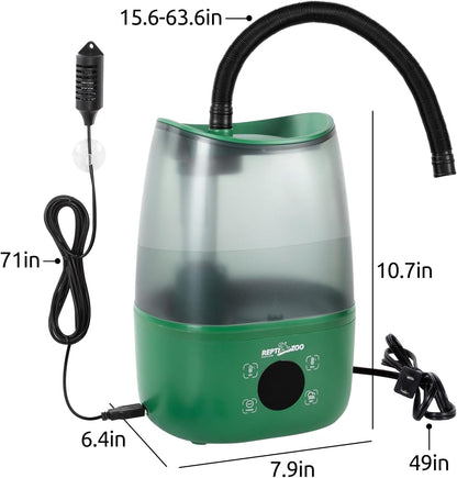 REPTIZOO Reptile Humidifier Fogger, 4L Large Reptile Fogger with Humidity Control, Terrarium