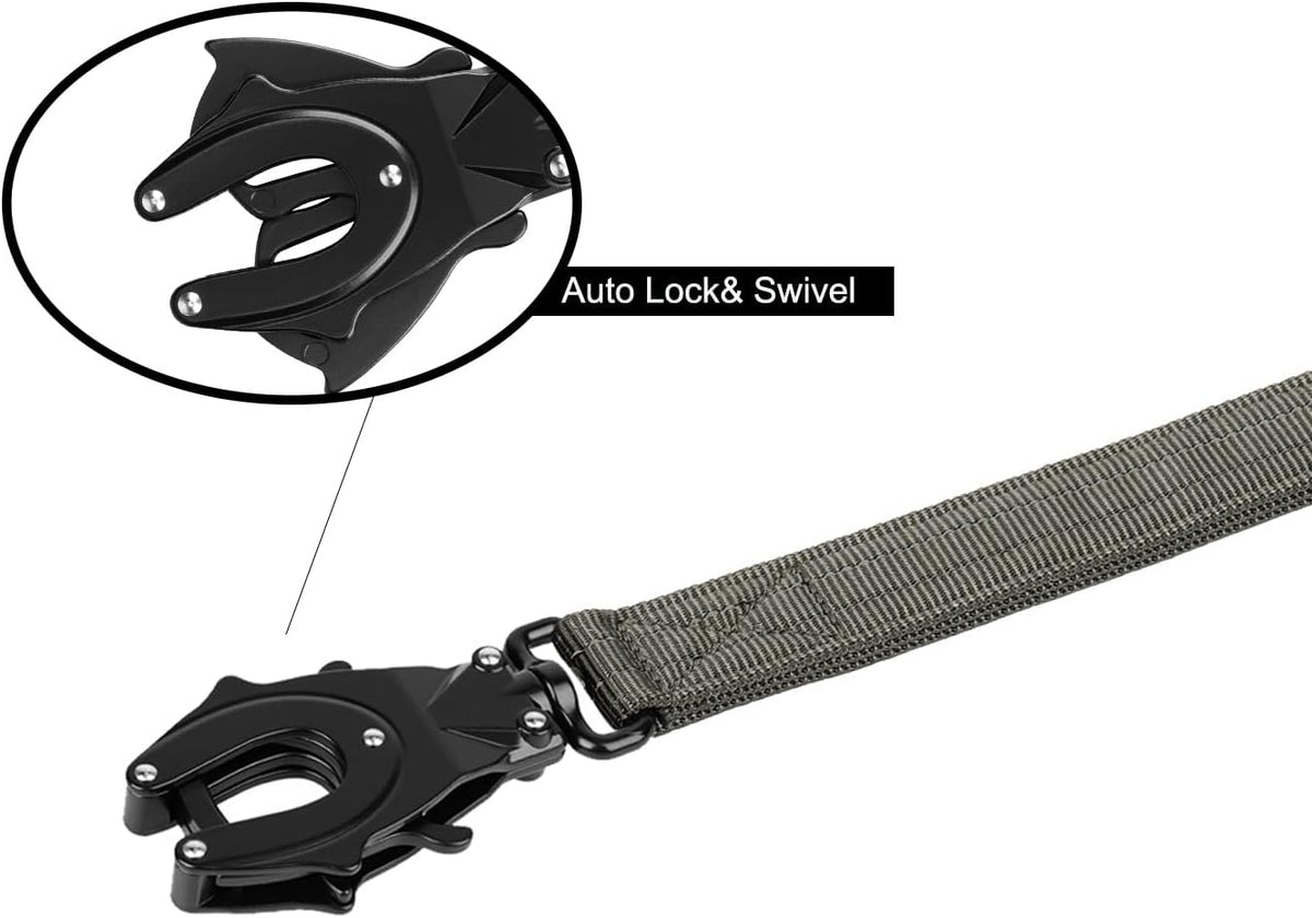 ICEFANG Tactical Dog Leash,K9 Training Walking Bungee Lead with 2 Control Handle,Heavy Duty Quick