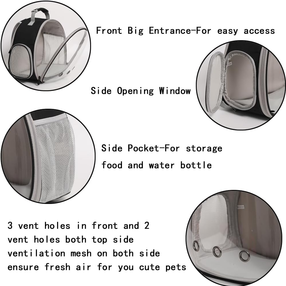Small Animal Travel Carrier Backpack Design for Guinea Pig,Portable Bearded Dragon Bag for Sugar
