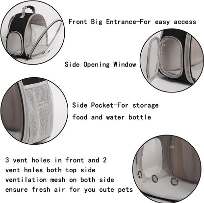 Small Animal Travel Carrier Backpack Design for Guinea Pig,Portable Bearded Dragon Bag for Sugar