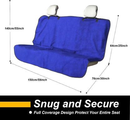 Back Seat Cover for Car Trucks Van SUV,Waterproof Rear Bench Towel Seat Covers for Dogs and