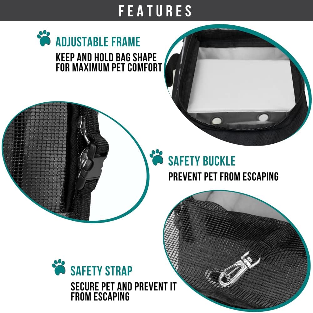 PetAmi Dog Purse Carrier for Small Dogs, Airline Approved Soft Sided Pet Carrier with Pockets