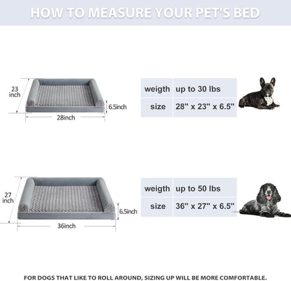 BFPETHOME Dog Beds for Large Dogs, Orthopedic Dog Bed for Medium Large Dogs,Big Waterproof Couch
