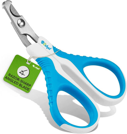 BOSHEL Cat Nail Clipper - Razor-Sharp & Angled Cat Clippers for Nails with Comfy Grip Handles.