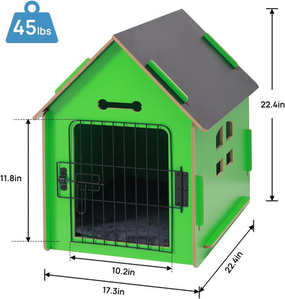 Dog House Indoor for Small Dogs or Cats, Cozy Wooden Design, Small Indoor Bed House, with Air Vents