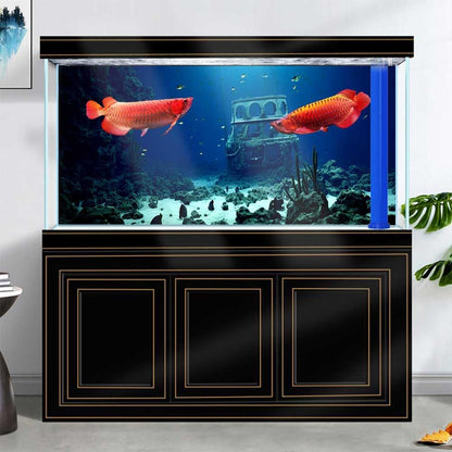 24X12IN Natural Underwater Aquarium Background, Pictures 3D Fish Reef Fish Tank Decoration