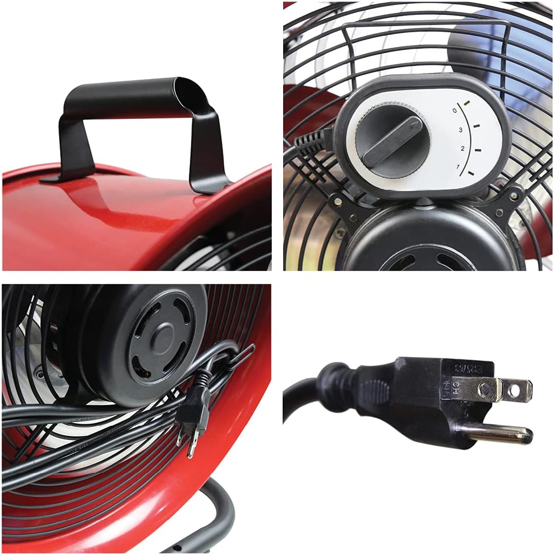 Maxx Air 16" High Velocity Turbo Fan with Pivoting Head - Efficient Air Circulation, High-Velocity