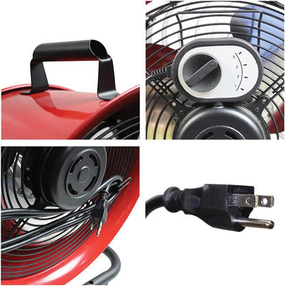 Maxx Air 16" High Velocity Turbo Fan with Pivoting Head - Efficient Air Circulation, High-Velocity