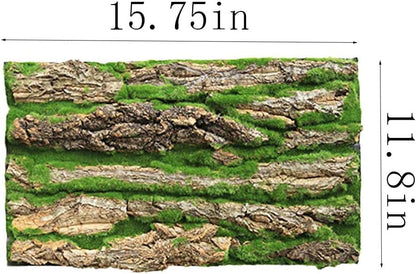 PINVNBY Cork Terrarium Background,Reptile Bark Backdrop Wall Decor and Artificial Moss for