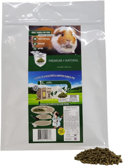 Sherwood Pet Health Adult Guinea Pig Food Measured Timothy Pellet (10 Pound) Hay-Based, Grain-Free