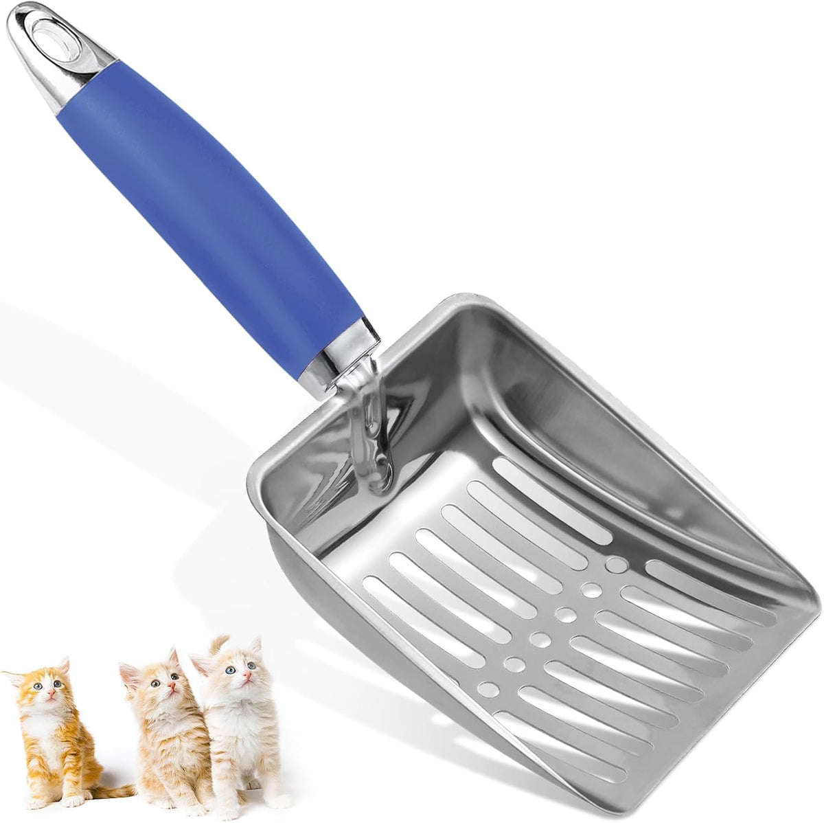 Cat Litter Scoop -Stainless Steel Metal Cat Litter Scoop-Sturdy Mesh Scooper - Mesh Shovel-Easy to
