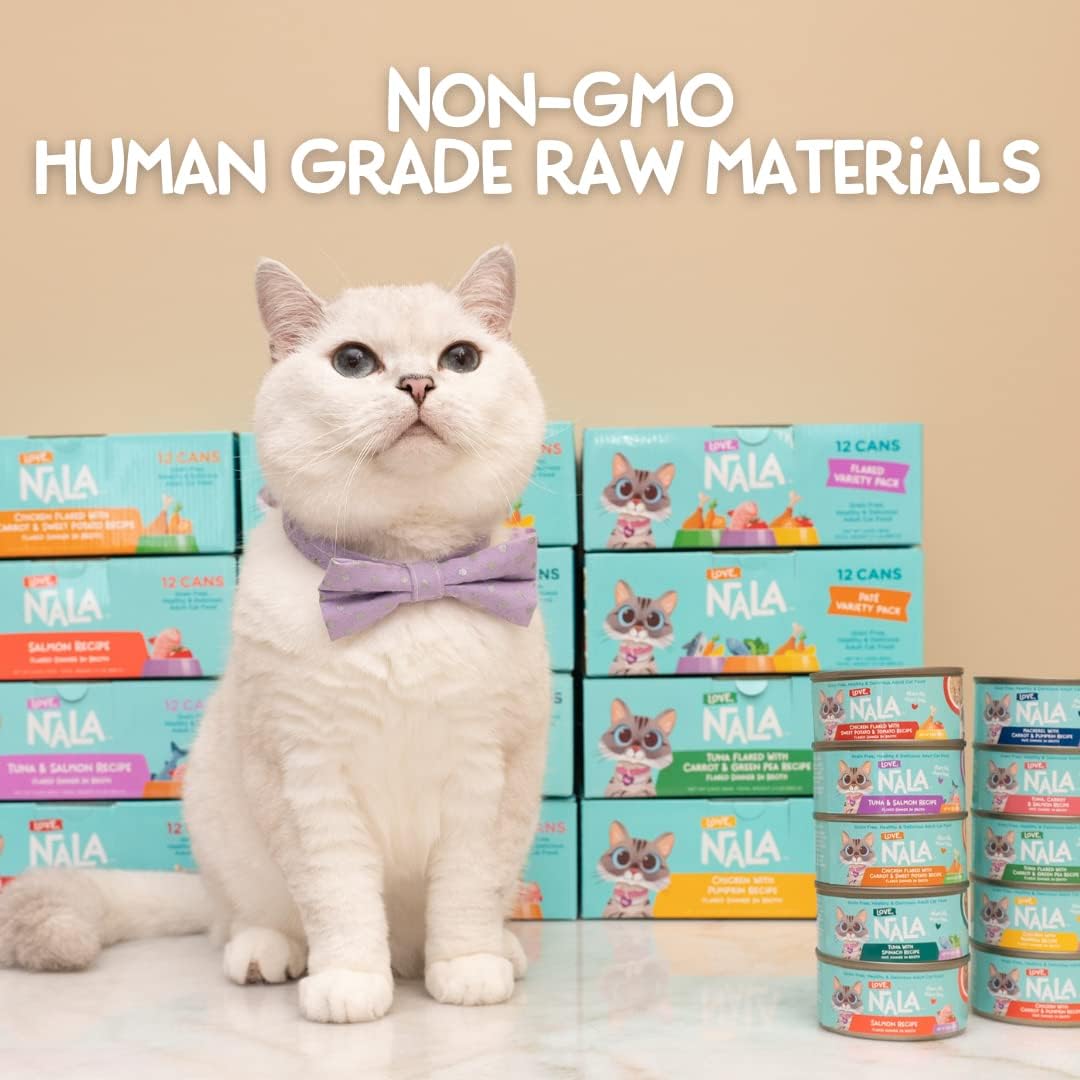 LOVE, NALA - Natural Adult Cat Wet Food - Pate Mackerel with Carrot & Pumpkin Recipe- Grain Free