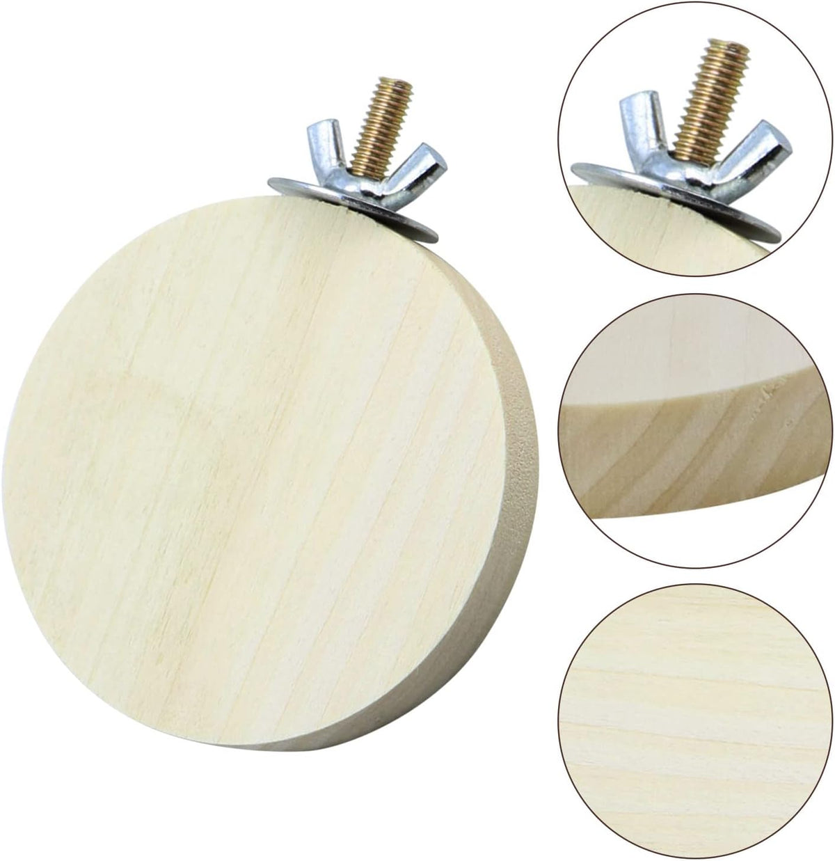 2 Pieces Bird Perch Platform Wooden Stand Toy for Small Bird Parrot Parakeet Cockatiel Budgie