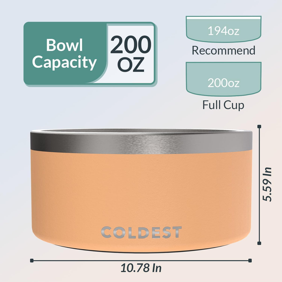 Coldest Dog Bowl - Anti Rust Metal, Non Slip, 3 Layers Insulated Stainless Steel Dog Bowls - Spill