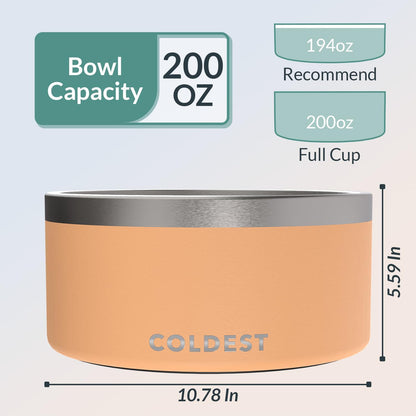Coldest Dog Bowl - Anti Rust Metal, Non Slip, 3 Layers Insulated Stainless Steel Dog Bowls - Spill