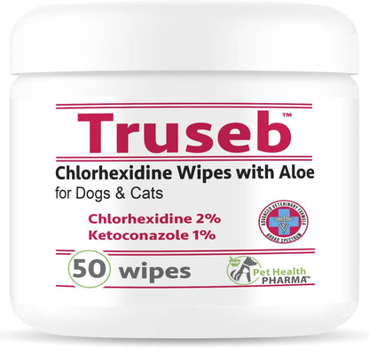 Chlorhexidianes Wipes for Dogs, Cats and Horses (Made in U.S.A) (USA) (Ketoconazole & Chlorhexidine
