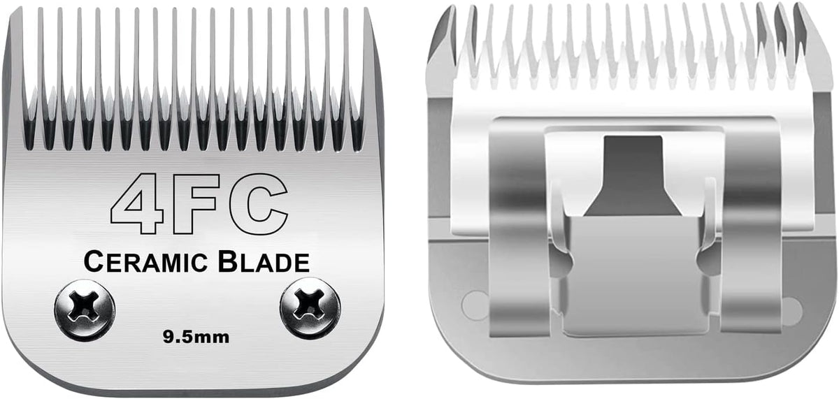 Audoc 4FC Blade Detachable Pet Clipper Replacement Blades, Ceramic and Stainless Steel, Compatible