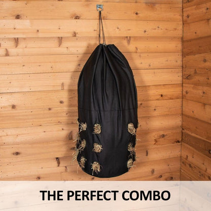 Dura-Tech Full Bale Hay Sack | Color Black | Horse Stable Essential | Full Bale Capacity | Slow