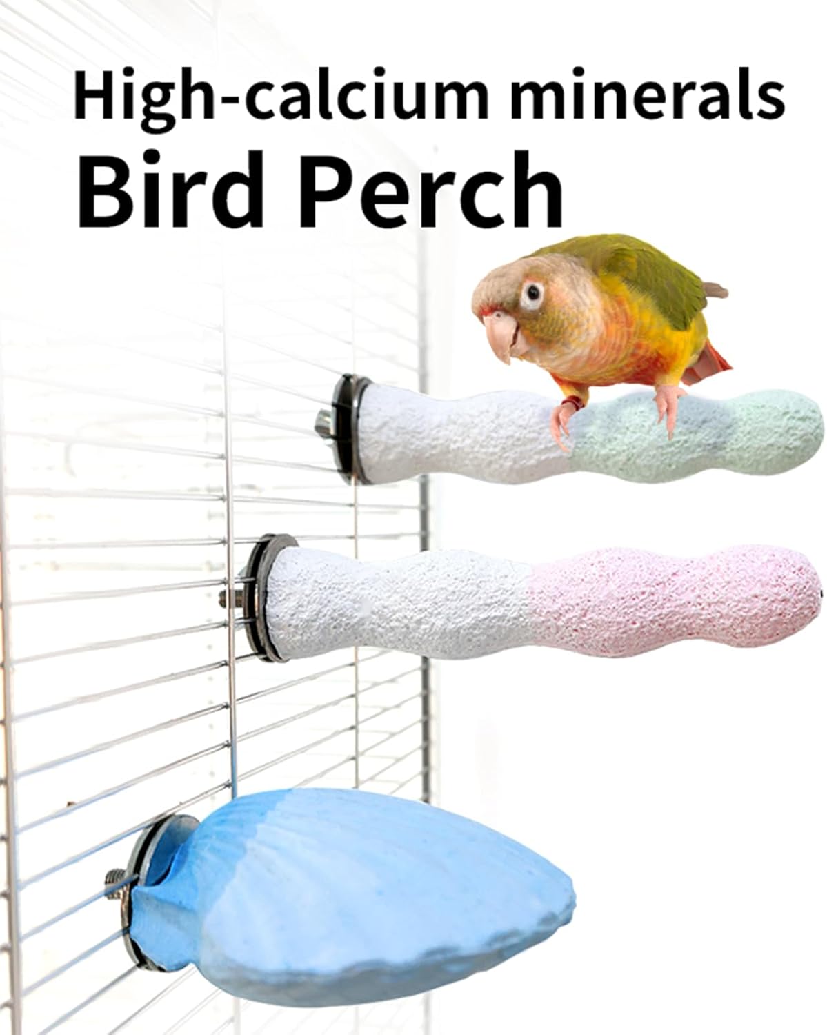 Parrot Perch Bird Perches for Cage Parrot Beak Grinding Stone Rough Surface High Calcium Mineral