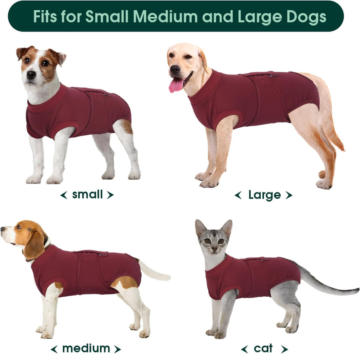 Kuoser Dog Surgery Recovery Suit, Recovery Suit for Female Male Dogs, Dog Onesie After Surgery Spay