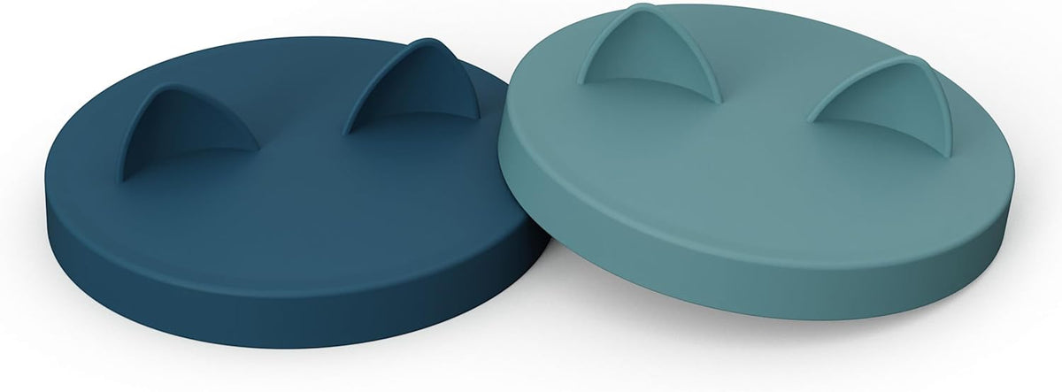 OHMO 2 Pack Pet Food Can Lids, (3.3 in / 85mm) Silicone Pet Food Can Lids Covers for 5.5 oz Cat and